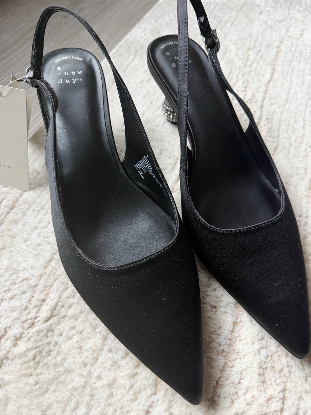 A New Day Women’s Simone Rhinestone Ball Heels, Size 10 - Black